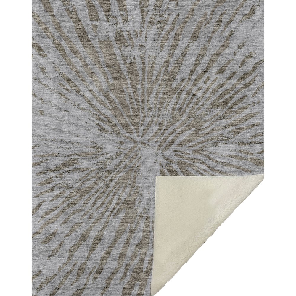 Premium Machine Washable ASB818 Brown 50" x 70" Sherpa Throw Blanket. Picture 1
