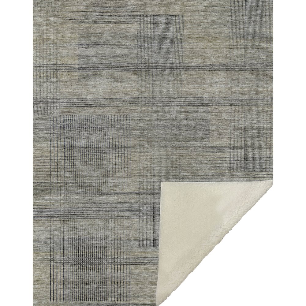 Premium Machine Washable ASB820 Khaki 50" x 70" Sherpa Throw Blanket. Picture 1