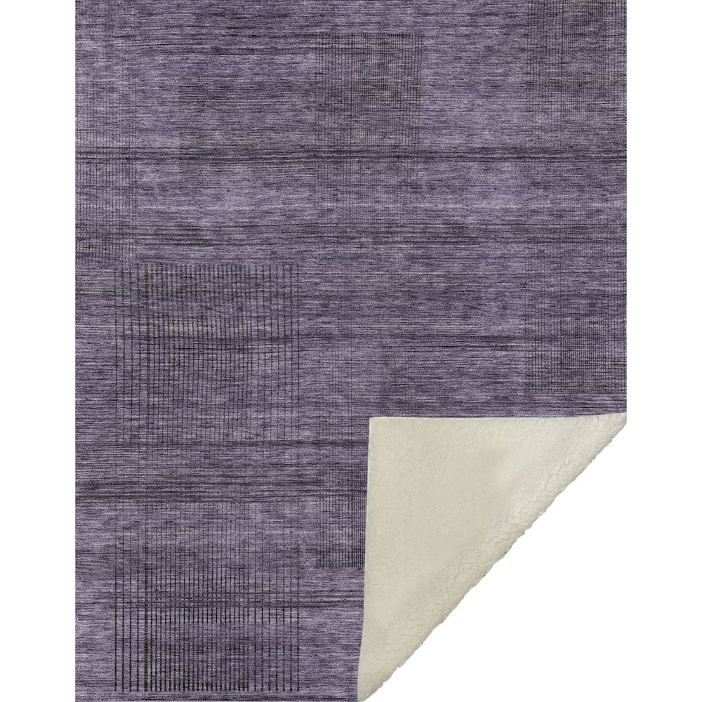 Premium Machine Washable ASB820 Plum 50" x 70" Sherpa Throw Blanket. Picture 1