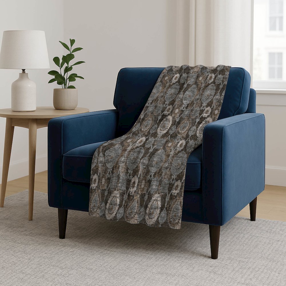 Premium Machine Washable ASB821 Chocolate 50" x 70" Sherpa Throw Blanket. Picture 5