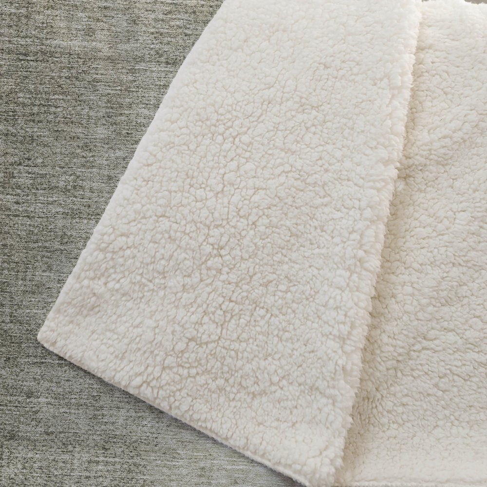 Premium Machine Washable ASB822 Brown 50" x 70" Sherpa Throw Blanket. Picture 2