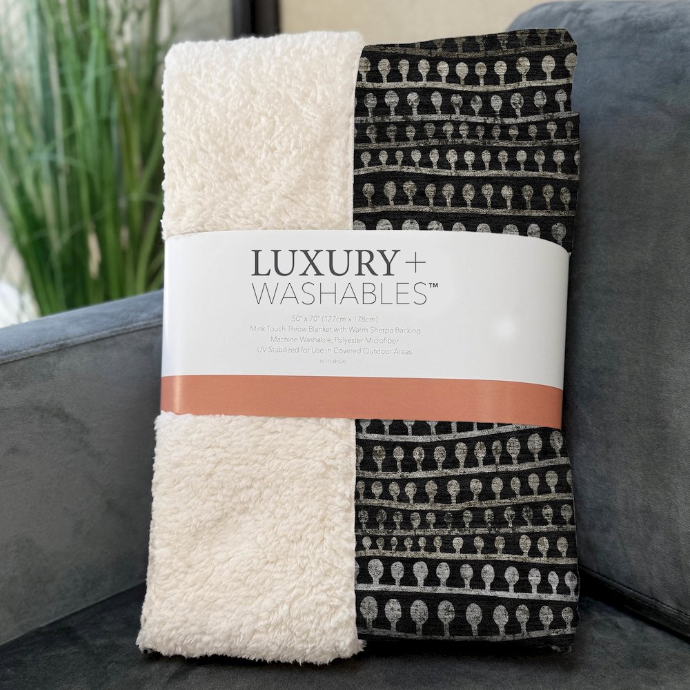 Premium Machine Washable ASB823 Taupe 50" x 70" Sherpa Throw Blanket. Picture 3