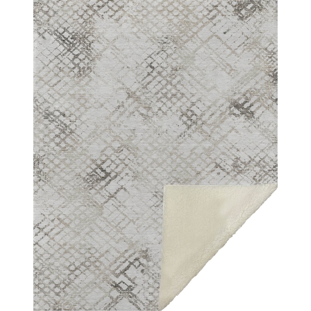 Premium Machine Washable ASB824 Taupe 50" x 70" Sherpa Throw Blanket. Picture 1