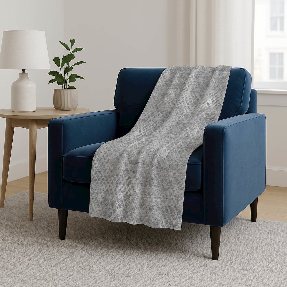 Premium Machine Washable ASB825 Gray 50" x 70" Sherpa Throw Blanket. Picture 5