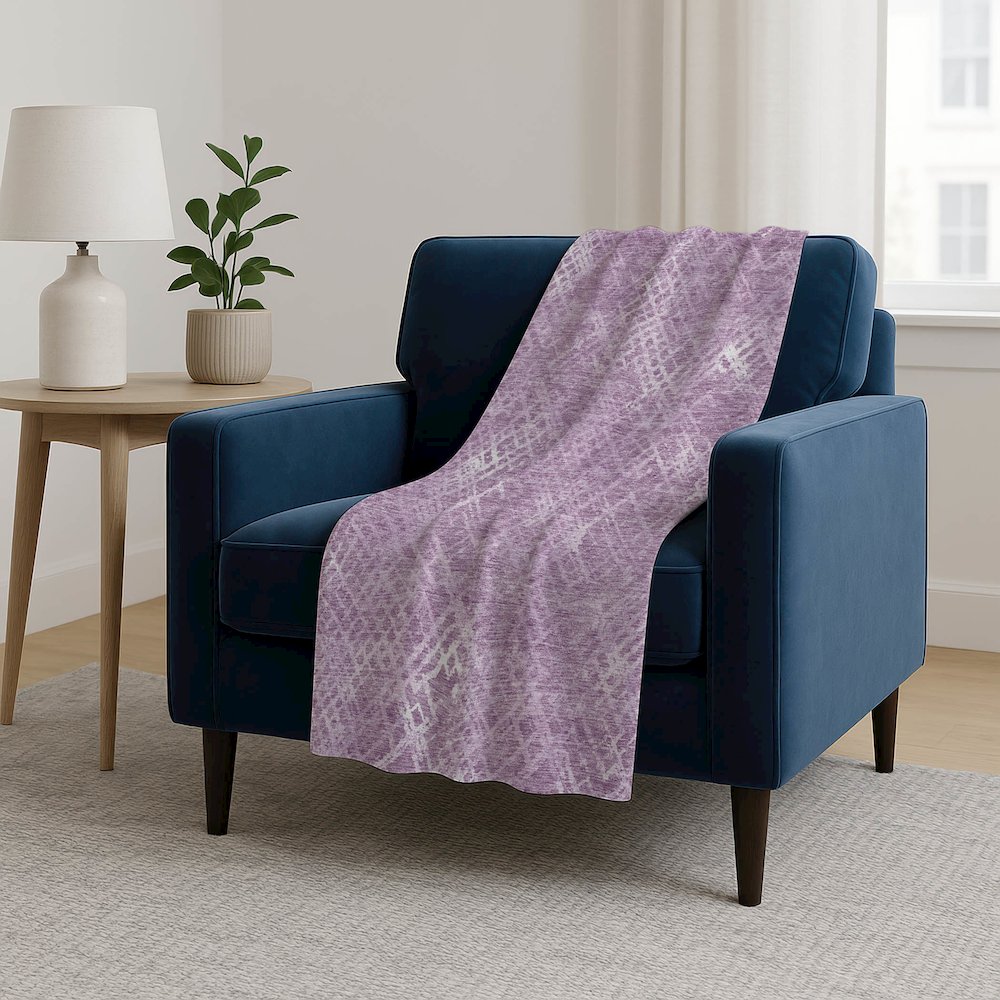 Premium Machine Washable ASB825 Lavender 50" x 70" Sherpa Throw Blanket. Picture 5