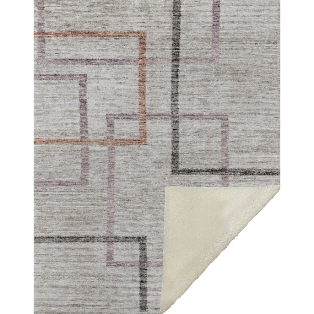 Premium Machine Washable ASB826 Taupe 50" x 70" Sherpa Throw Blanket. Picture 1