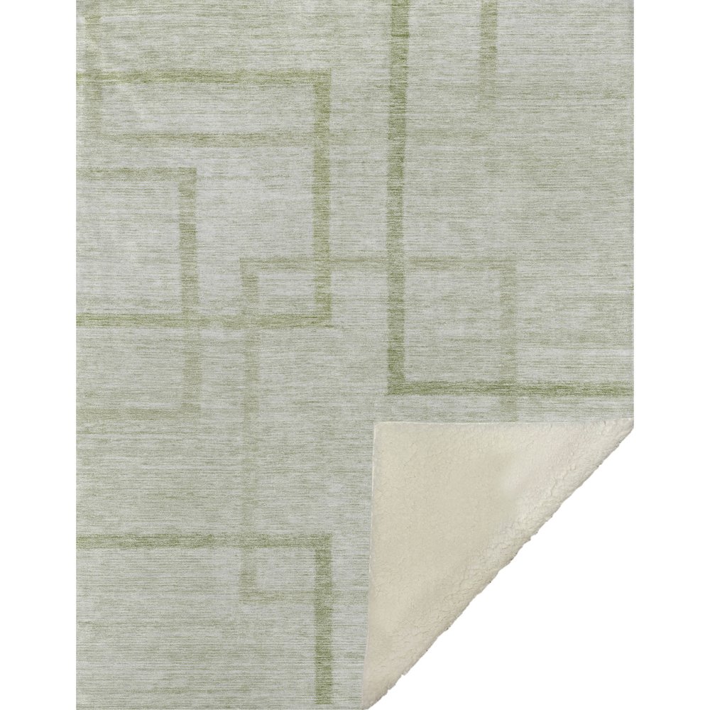 Premium Machine Washable ASB827 Aloe 50" x 70" Sherpa Throw Blanket. Picture 1