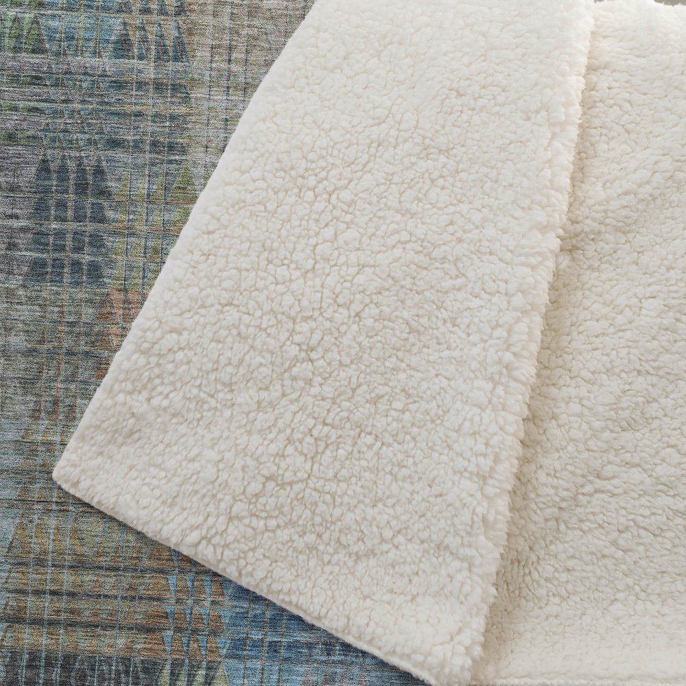 Premium Machine Washable ASB828 Green 50" x 70" Sherpa Throw Blanket. Picture 2