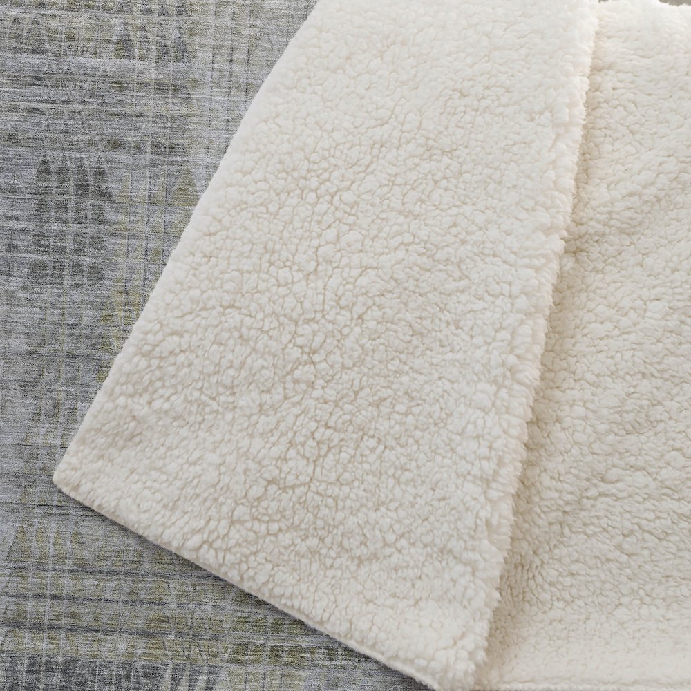 Premium Machine Washable ASB828 Taupe 50" x 70" Sherpa Throw Blanket. Picture 2