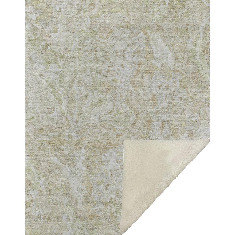 Premium Machine Washable ASB829 Beige 50" x 70" Sherpa Throw Blanket. Picture 1