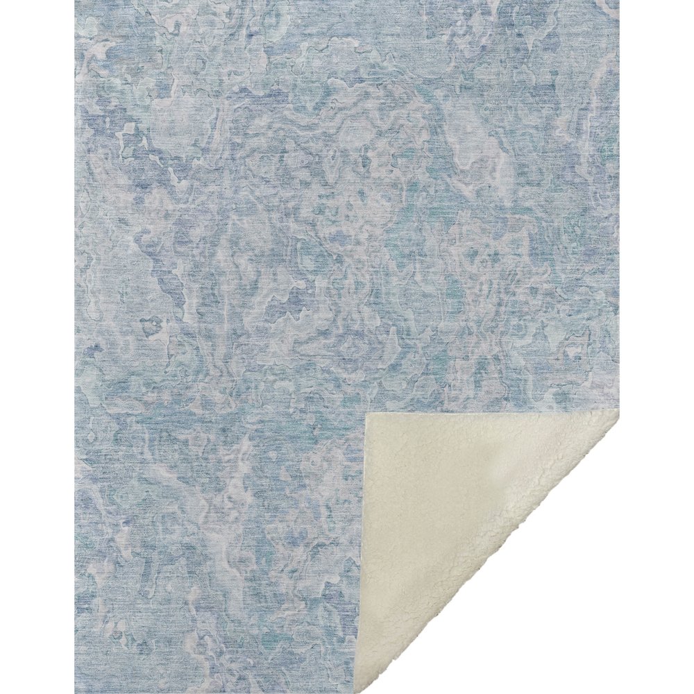 Premium Machine Washable ASB829 Sky 50" x 70" Sherpa Throw Blanket. Picture 1