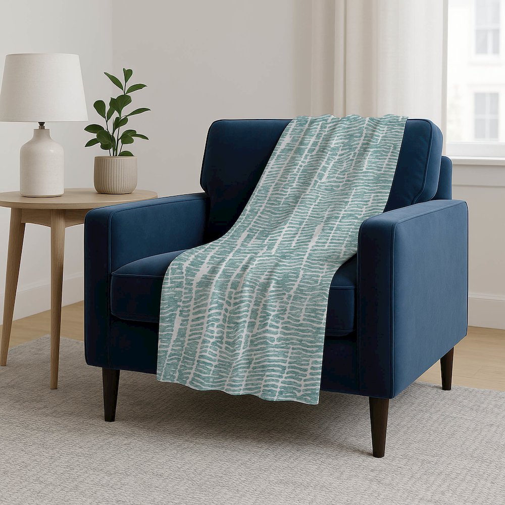 Premium Machine Washable ASB830 Teal 50" x 70" Sherpa Throw Blanket. Picture 5
