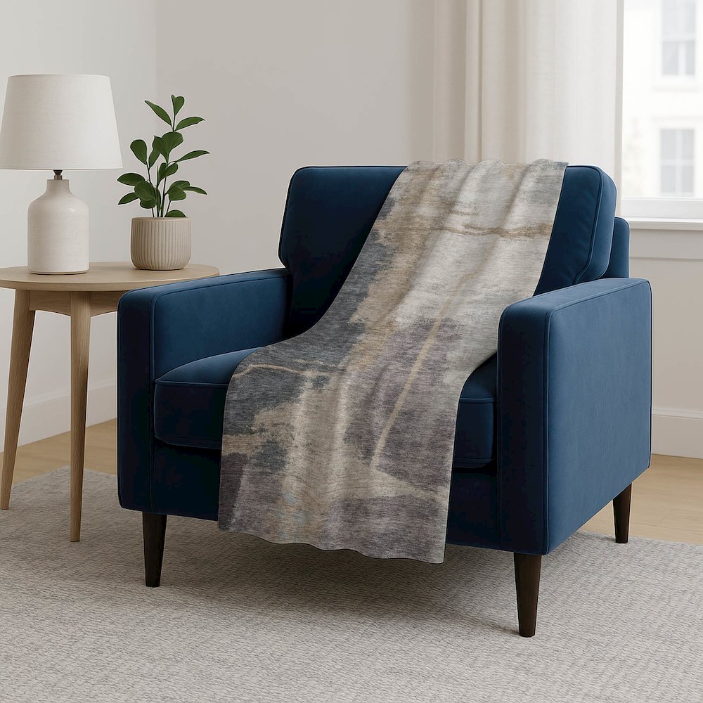 Premium Machine Washable ASB831 Gray 50" x 70" Sherpa Throw Blanket. Picture 5