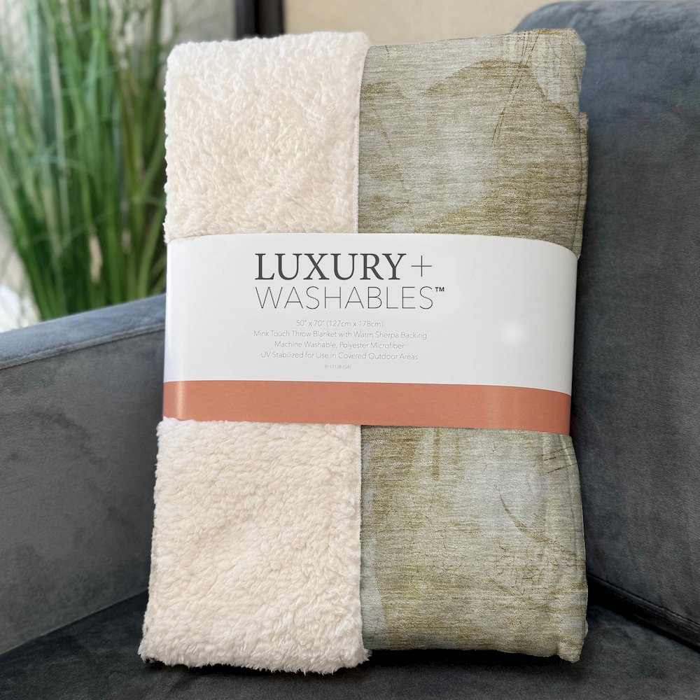 Premium Machine Washable ASB832 Beige 50" x 70" Sherpa Throw Blanket. Picture 3