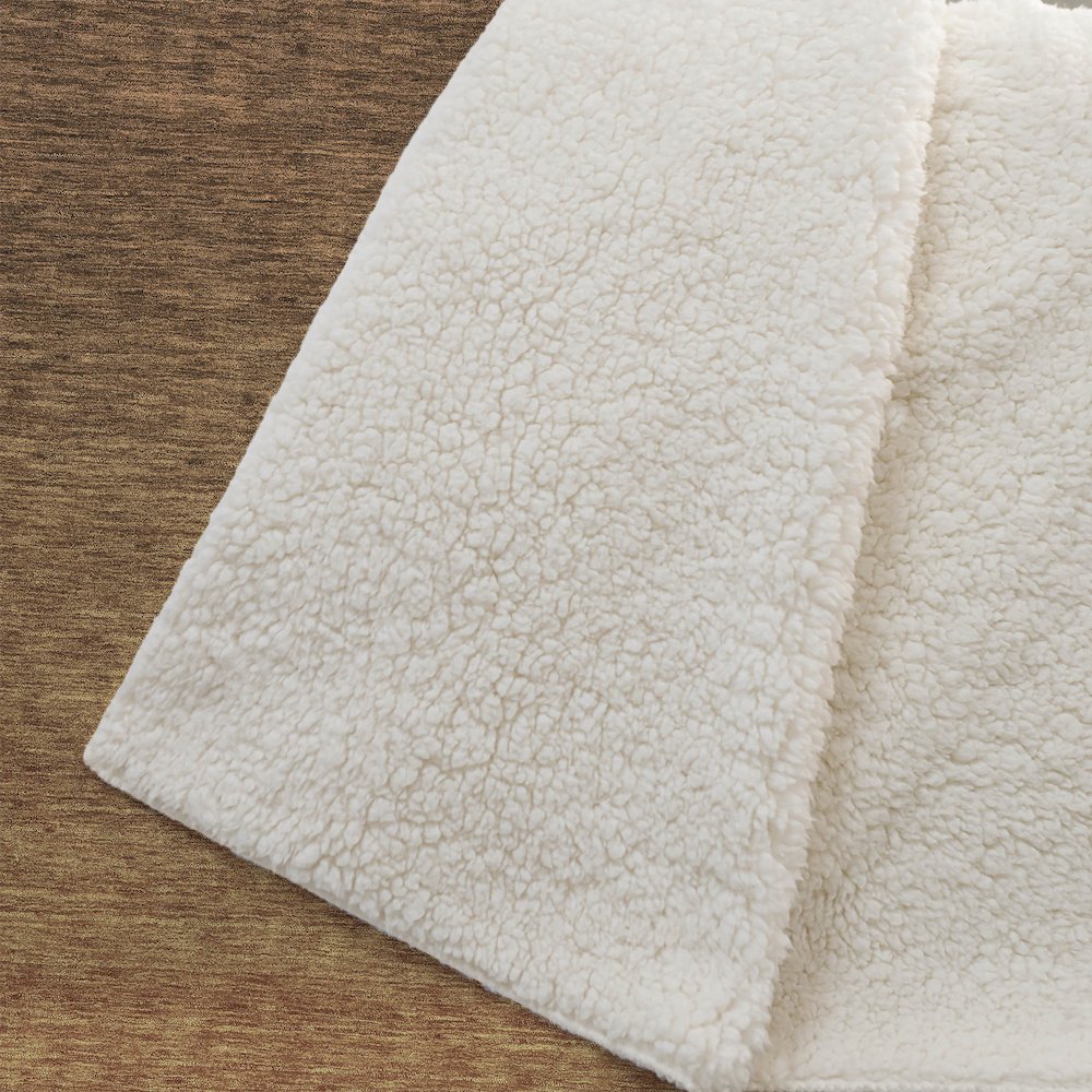 Premium Machine Washable ASB833 Chocolate 50" x 70" Sherpa Throw Blanket. Picture 2