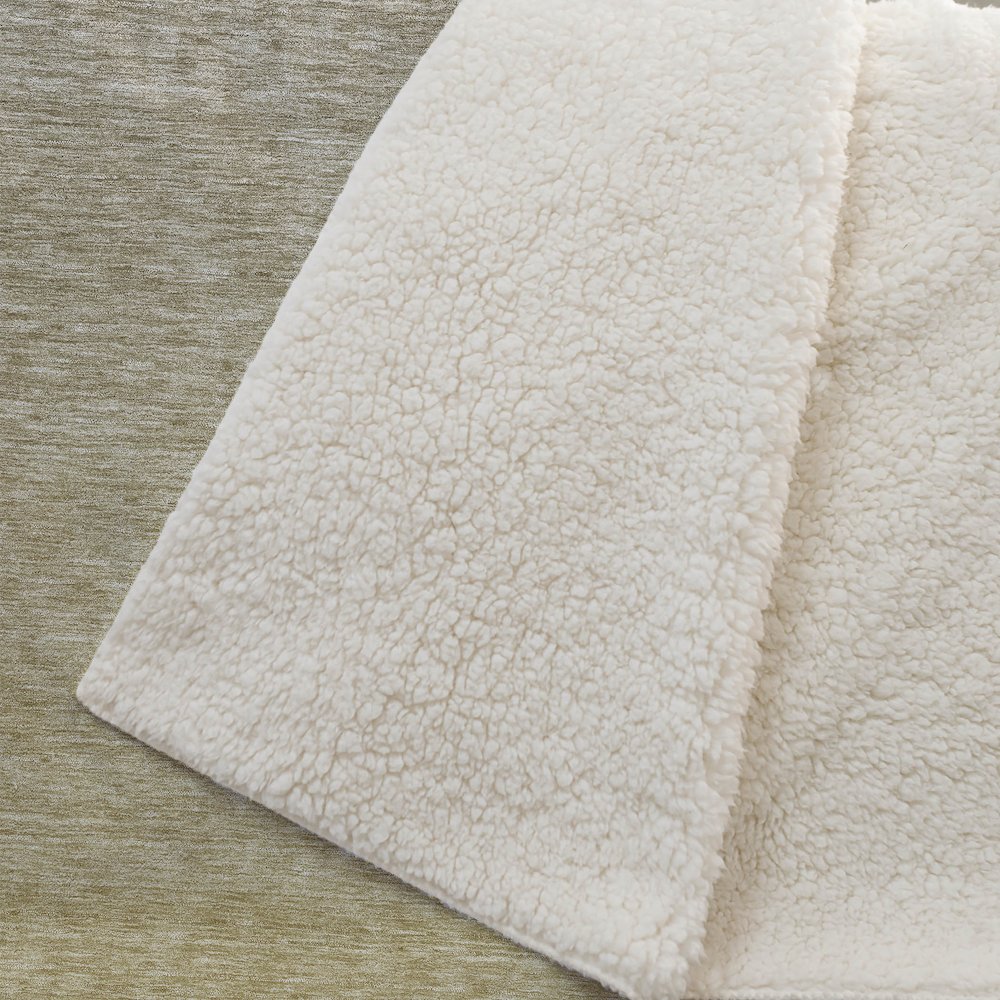 Premium Machine Washable ASB833 Gold 50" x 70" Sherpa Throw Blanket. Picture 2
