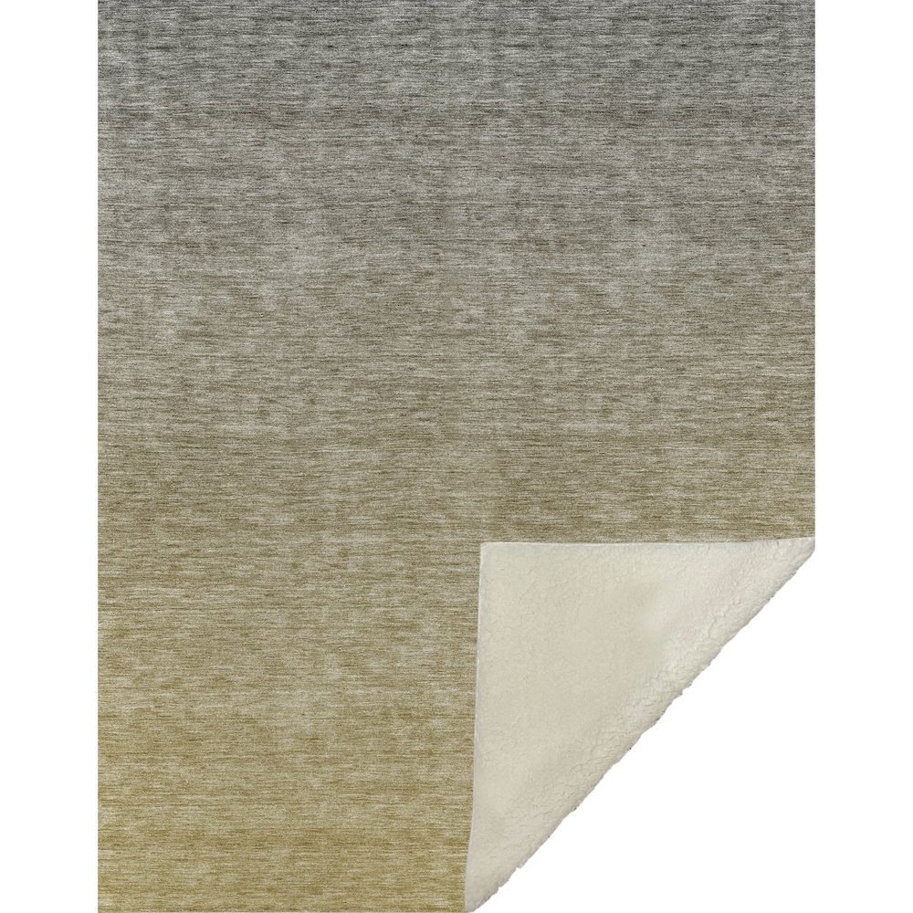 Premium Machine Washable ASB833 Gold 50" x 70" Sherpa Throw Blanket. Picture 1