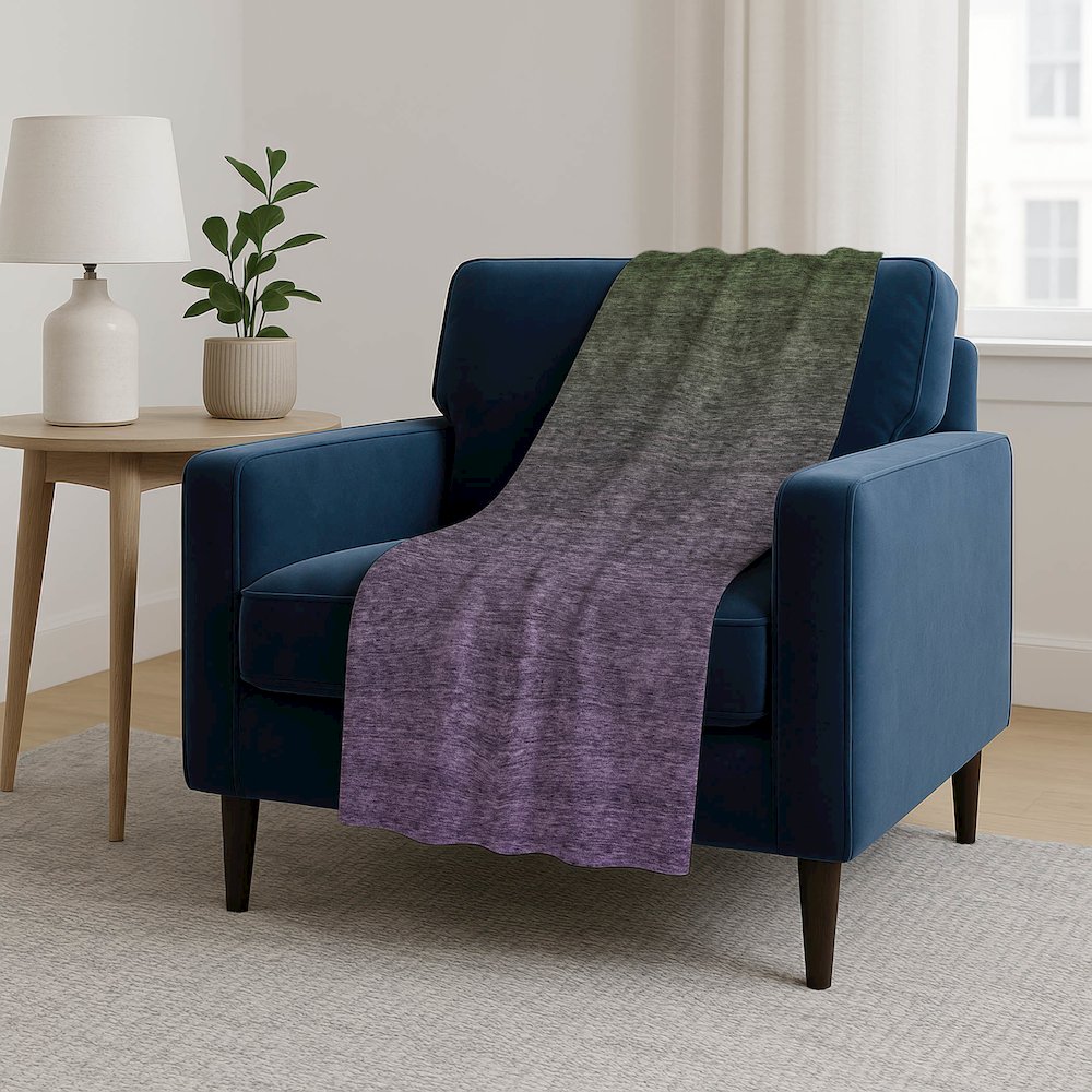 Premium Machine Washable ASB833 Purple 50" x 70" Sherpa Throw Blanket. Picture 5