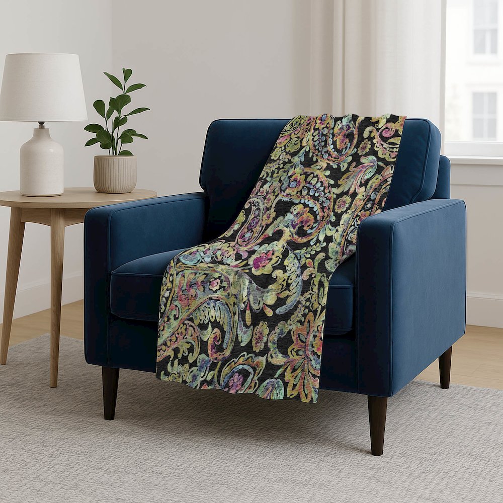Premium Machine Washable ASB834 Black 50" x 70" Sherpa Throw Blanket. Picture 5