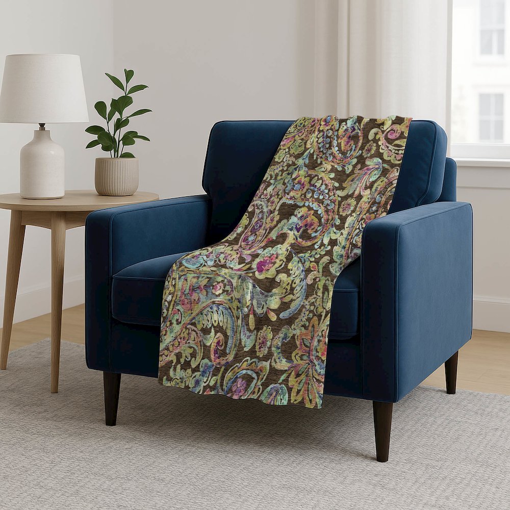 Premium Machine Washable ASB834 Chocolate 50" x 70" Sherpa Throw Blanket. Picture 5