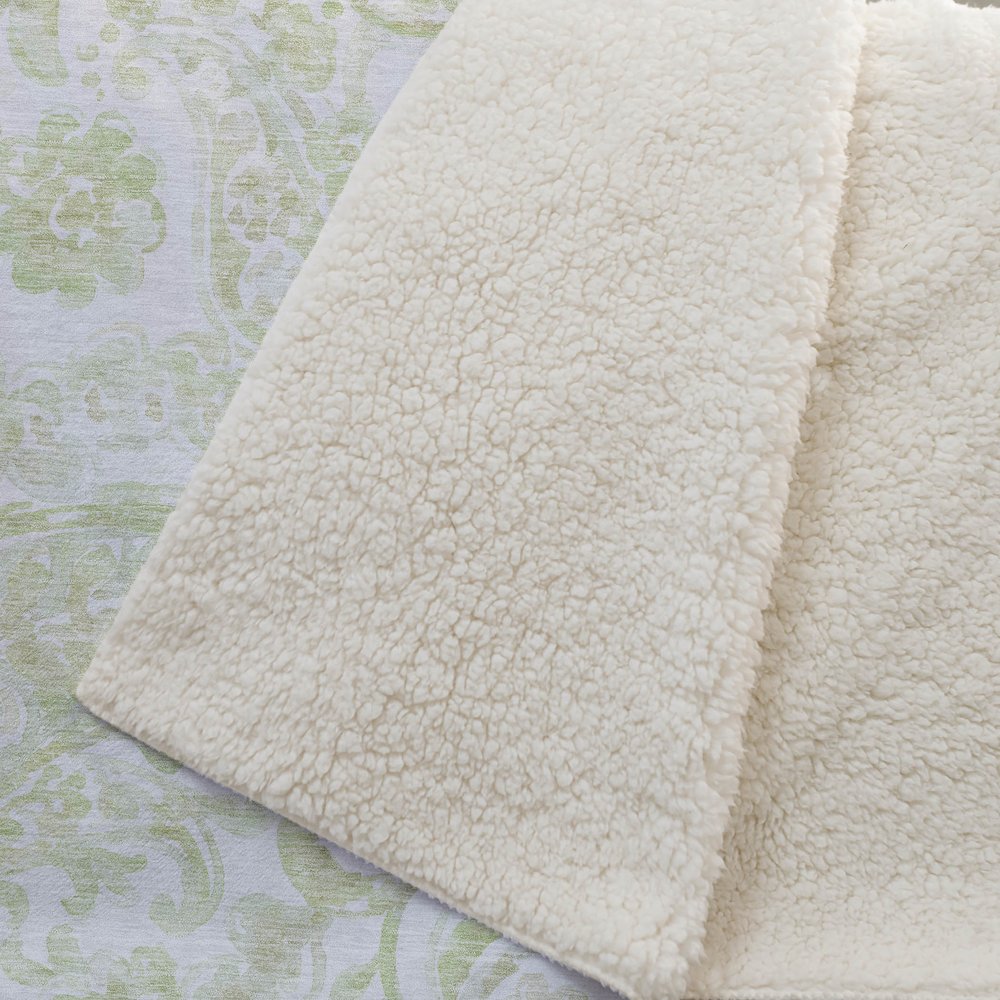 Premium Machine Washable ASB835 Sage 50" x 70" Sherpa Throw Blanket. Picture 2
