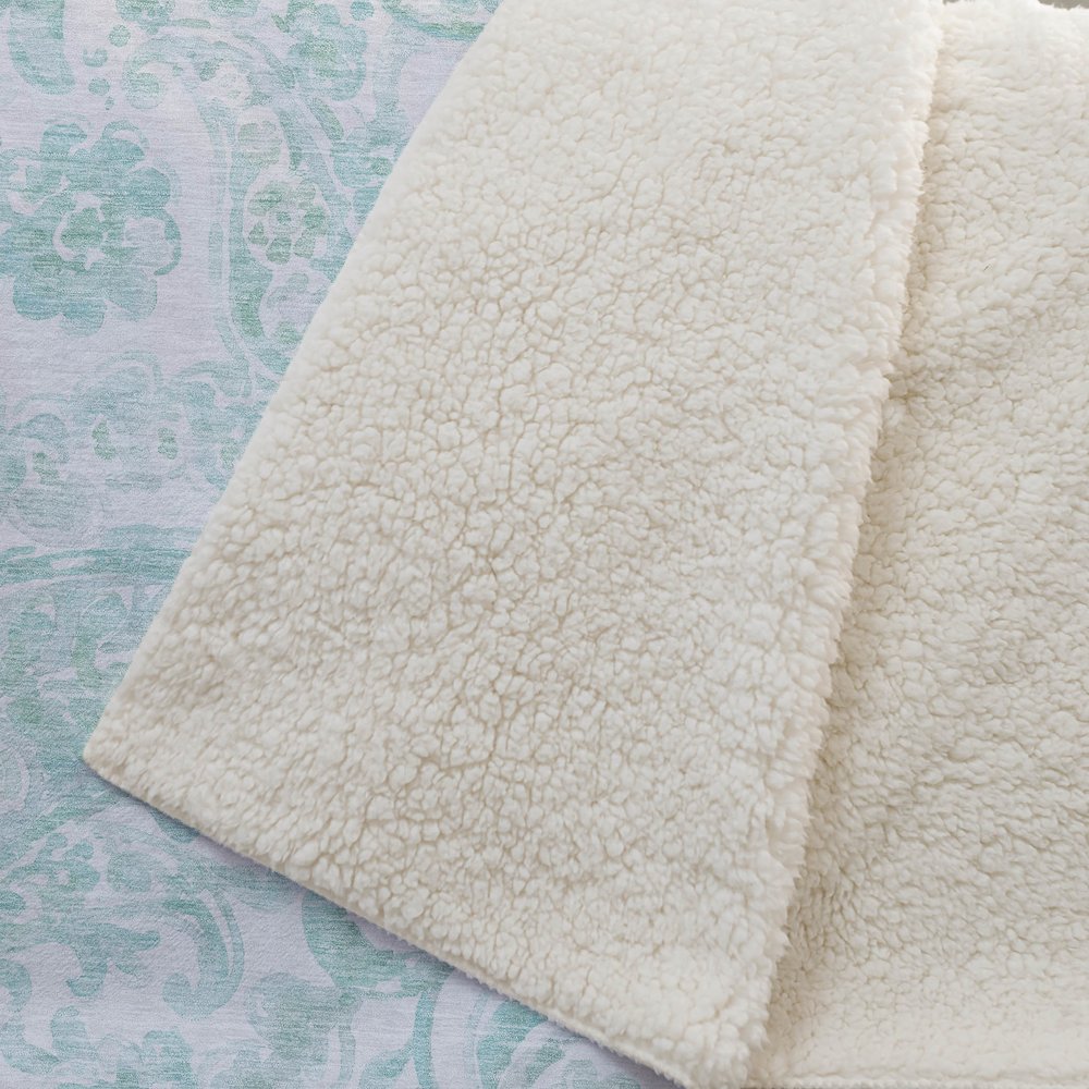 Premium Machine Washable ASB835 Turquoise 50" x 70" Sherpa Throw Blanket. Picture 2