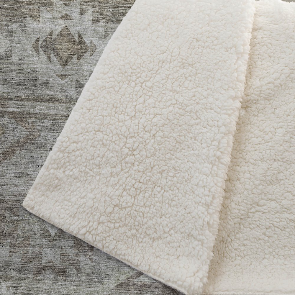 Premium Machine Washable ASB837 Brown 50" x 70" Sherpa Throw Blanket. Picture 2