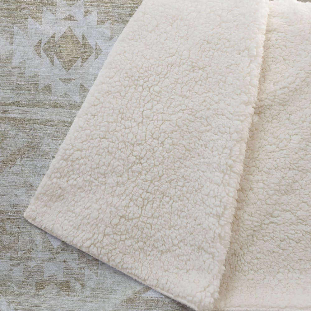 Premium Machine Washable ASB837 Taupe 50" x 70" Sherpa Throw Blanket. Picture 2