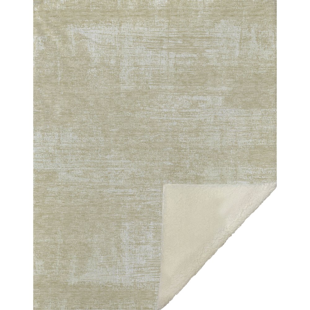 Premium Machine Washable ASB839 Beige 50" x 70" Sherpa Throw Blanket. Picture 1