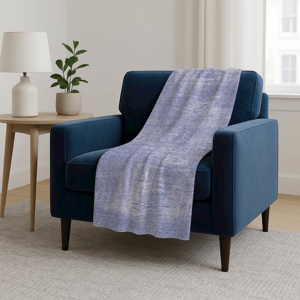 Premium Machine Washable ASB839 Lavender 50" x 70" Sherpa Throw Blanket. Picture 5