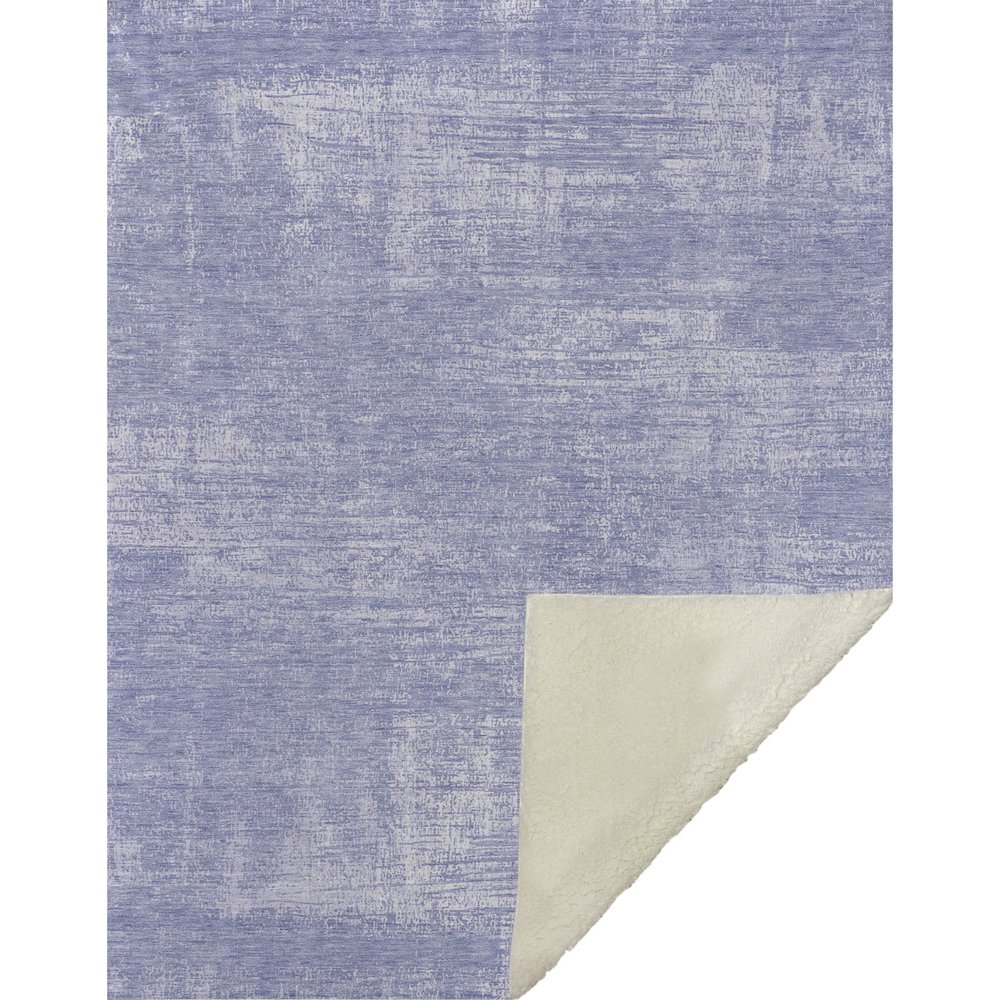 Premium Machine Washable ASB839 Lavender 50" x 70" Sherpa Throw Blanket. Picture 1
