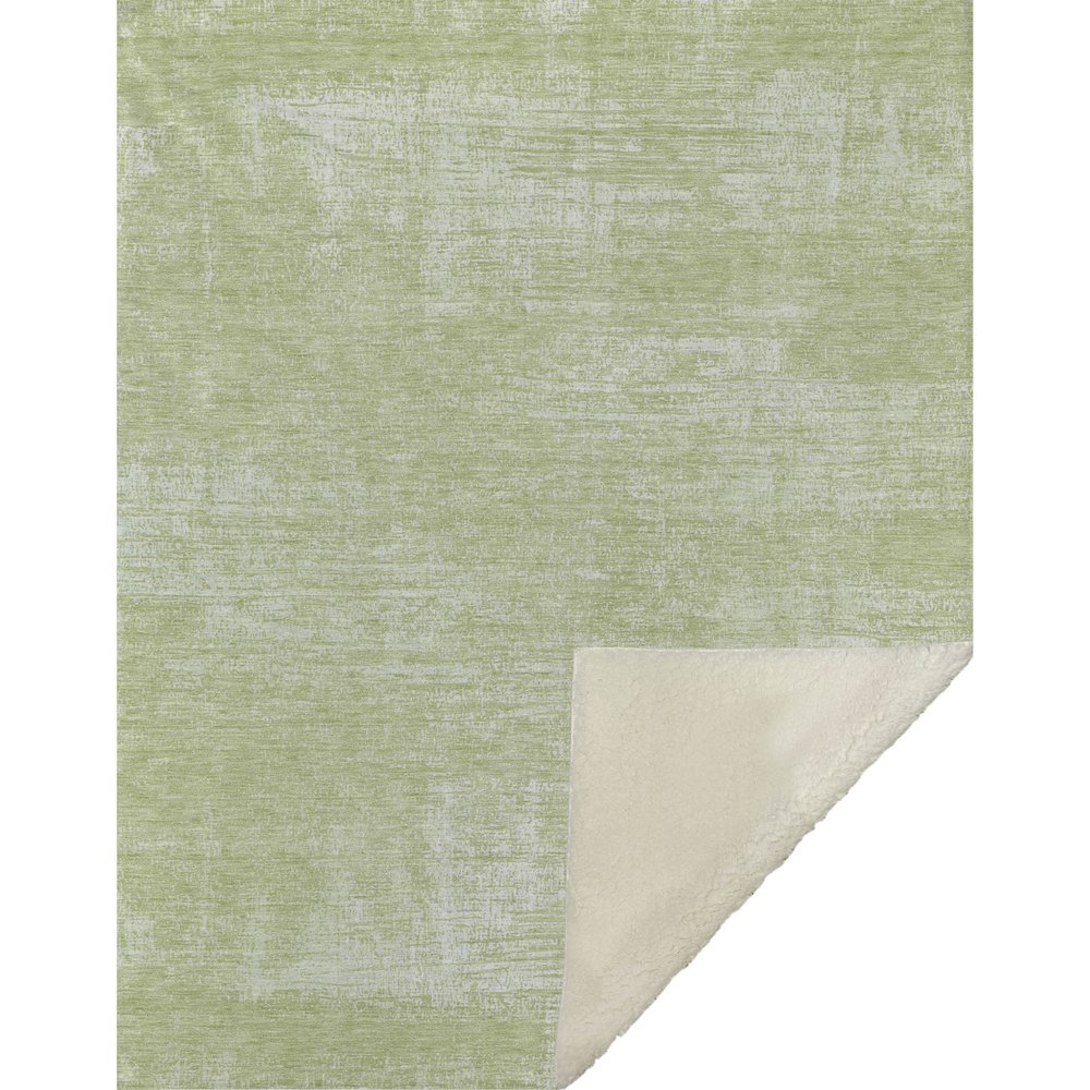 Premium Machine Washable ASB839 Sage 50" x 70" Sherpa Throw Blanket. Picture 1
