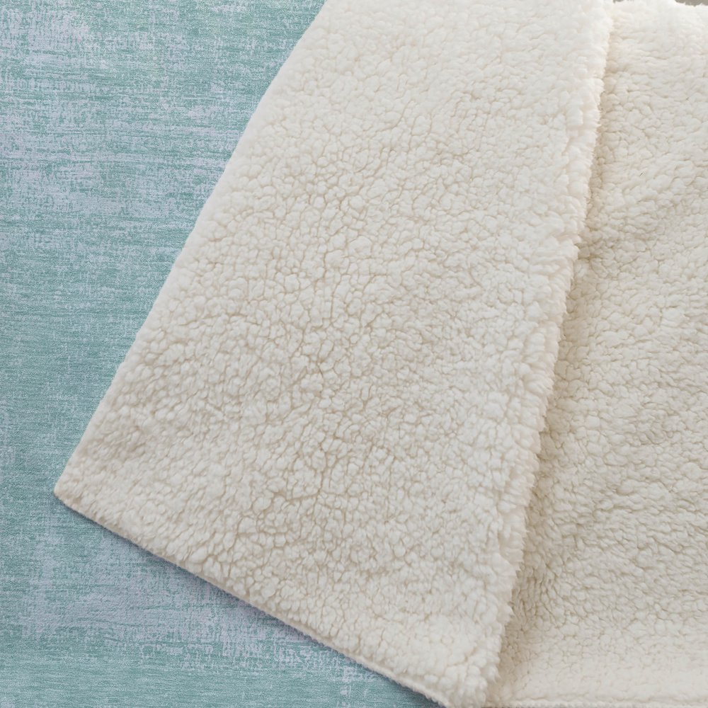 Premium Machine Washable ASB839 Turquoise 50" x 70" Sherpa Throw Blanket. Picture 2