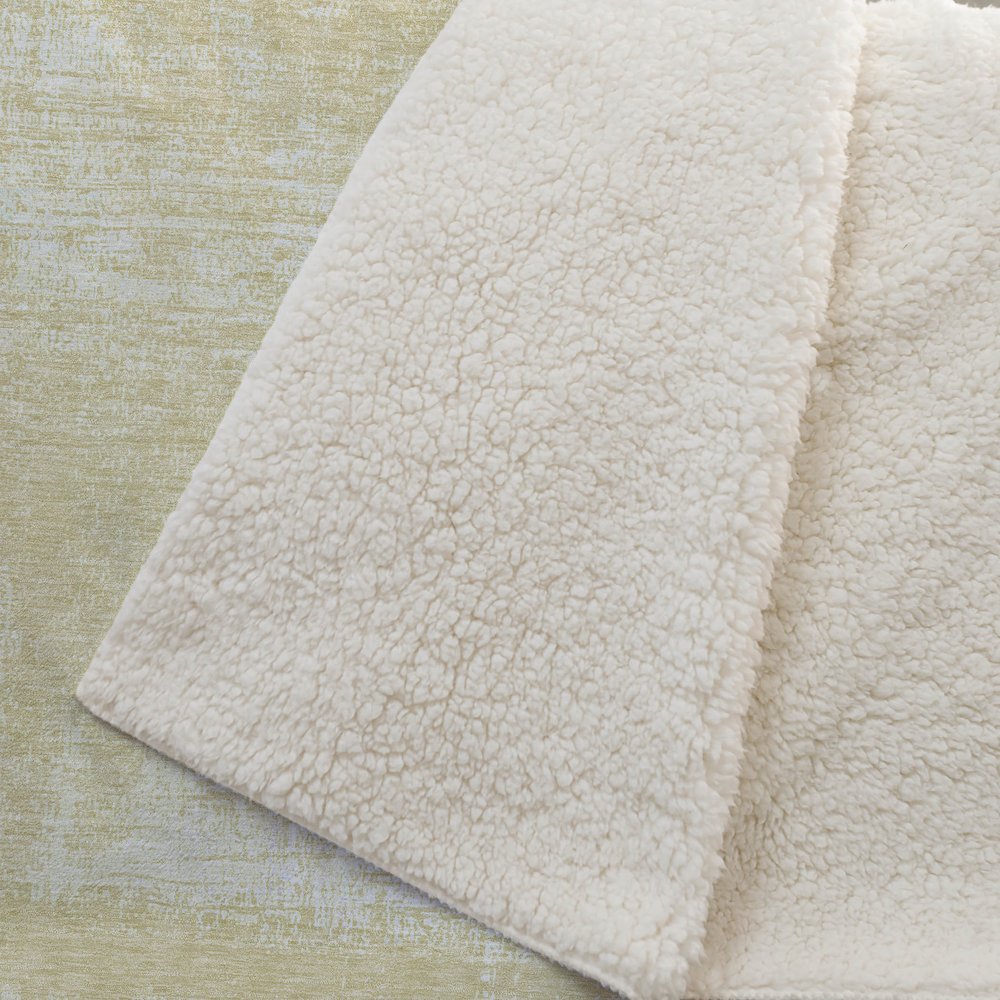 Premium Machine Washable ASB839 Wheat 50" x 70" Sherpa Throw Blanket. Picture 2