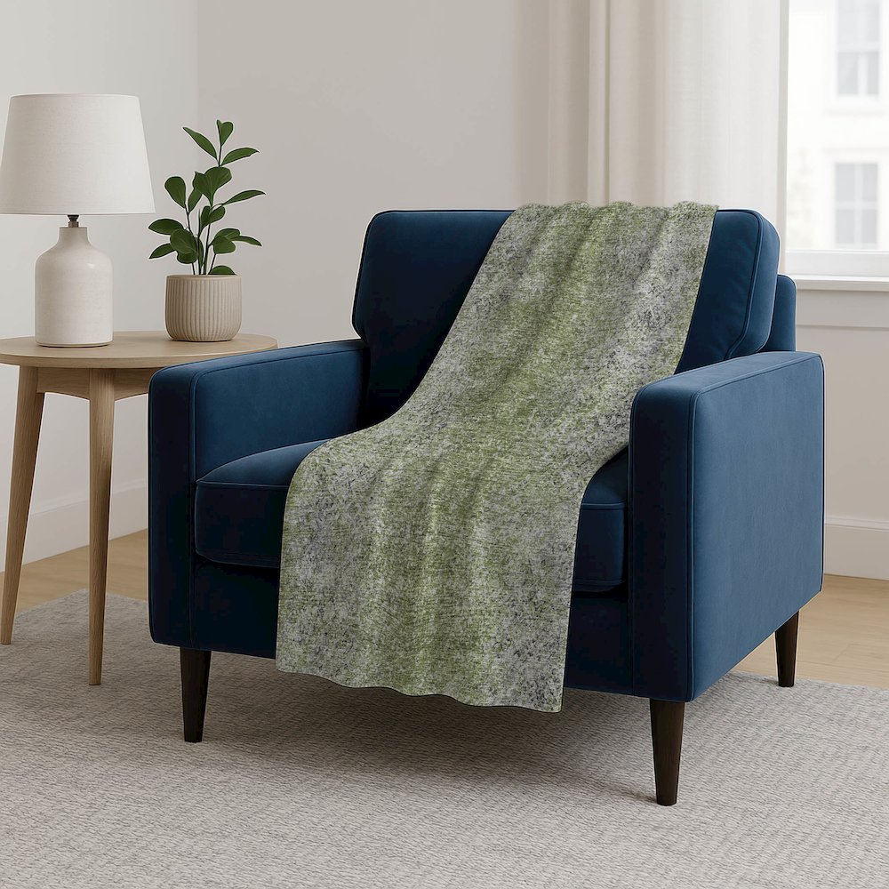 Premium Machine Washable ASB840 Fern 50" x 70" Sherpa Throw Blanket. Picture 5