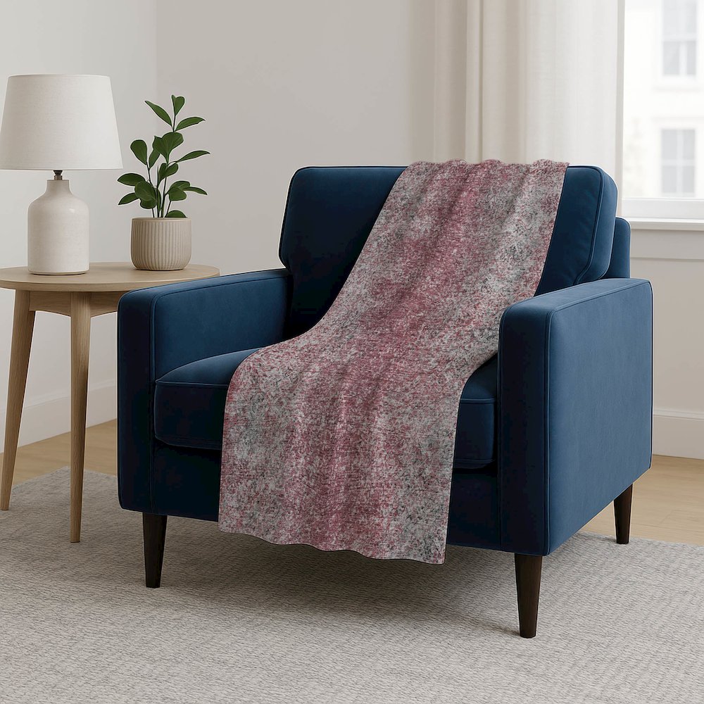 Premium Machine Washable ASB840 Merlot 50" x 70" Sherpa Throw Blanket. Picture 5