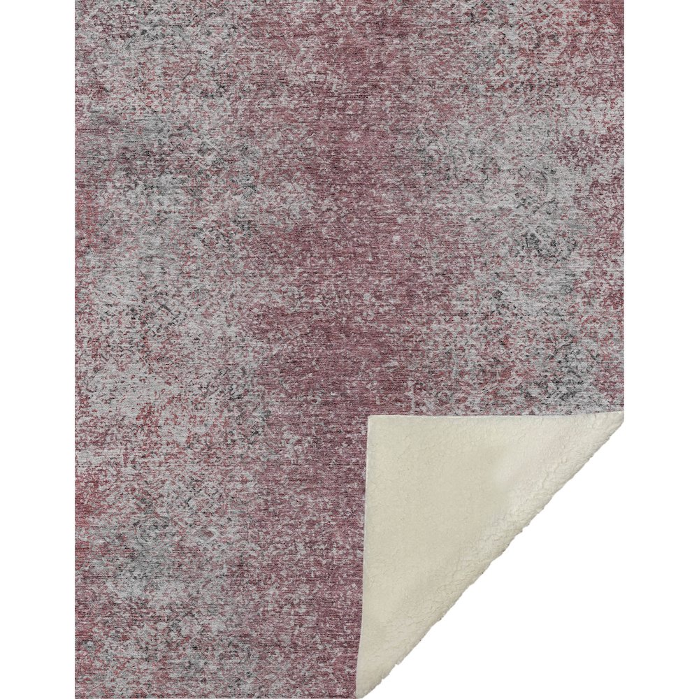 Premium Machine Washable ASB840 Merlot 50" x 70" Sherpa Throw Blanket. Picture 1