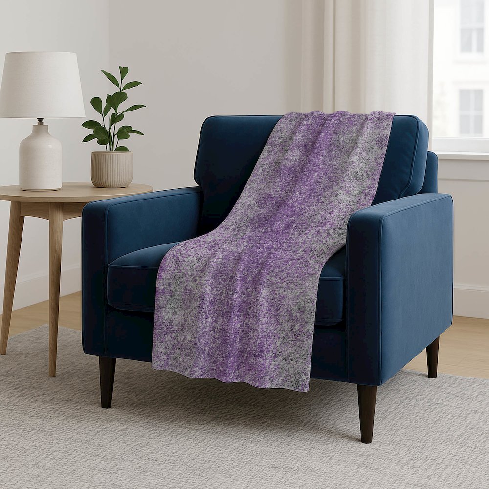 Premium Machine Washable ASB840 Plum 50" x 70" Sherpa Throw Blanket. Picture 5