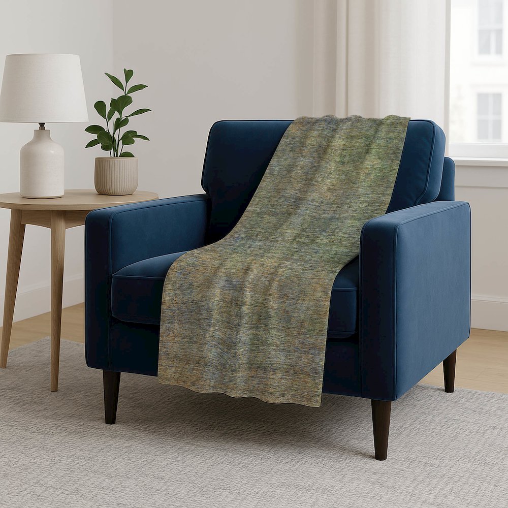 Premium Machine Washable ASB843 Green 50" x 70" Sherpa Throw Blanket. Picture 5