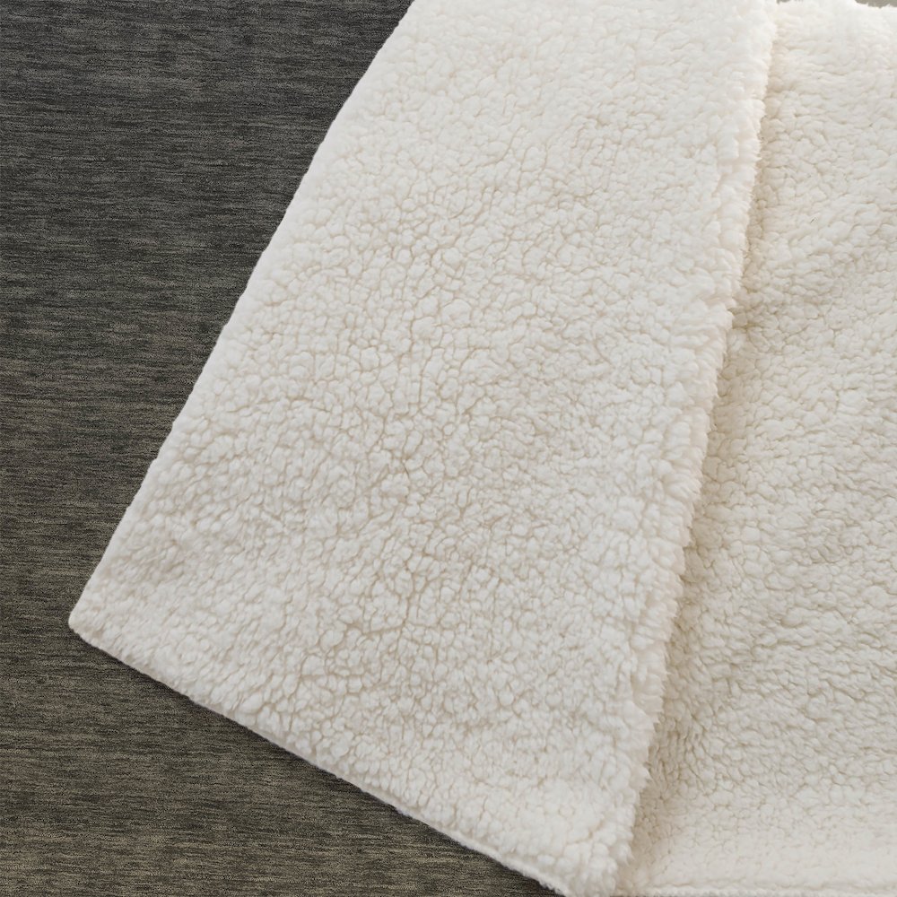 Premium Machine Washable ASB844 Chocolate 50" x 70" Sherpa Throw Blanket. Picture 2