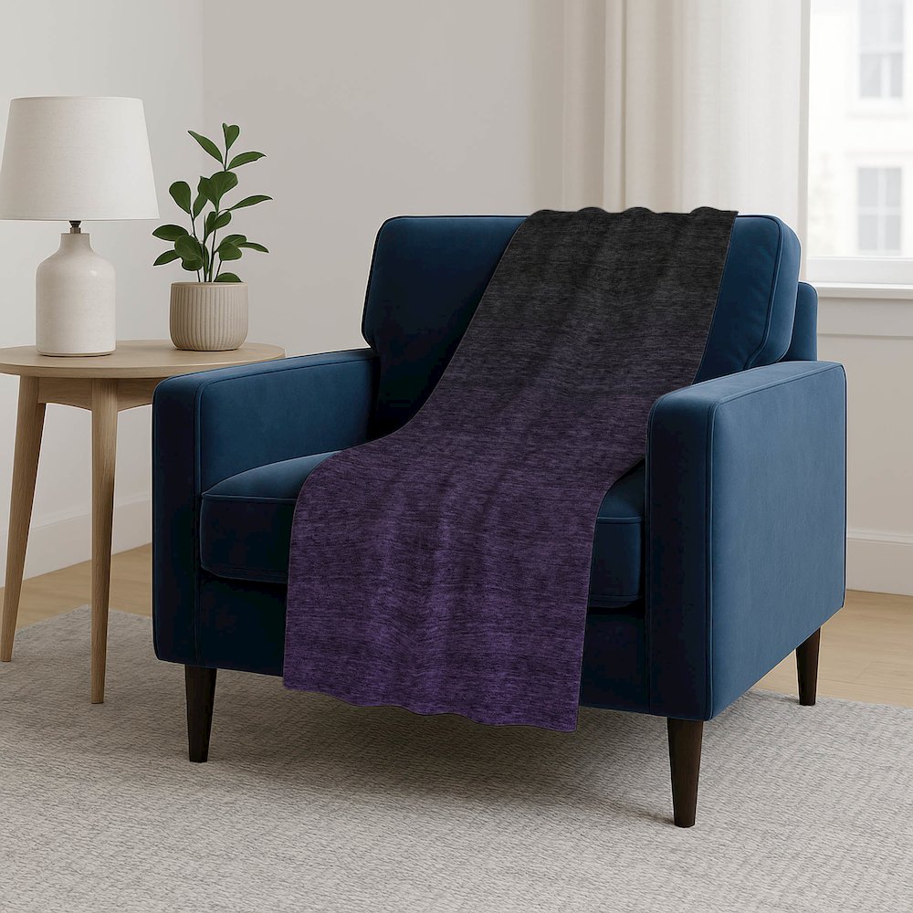 Premium Machine Washable ASB844 Eggplant 50" x 70" Sherpa Throw Blanket. Picture 5