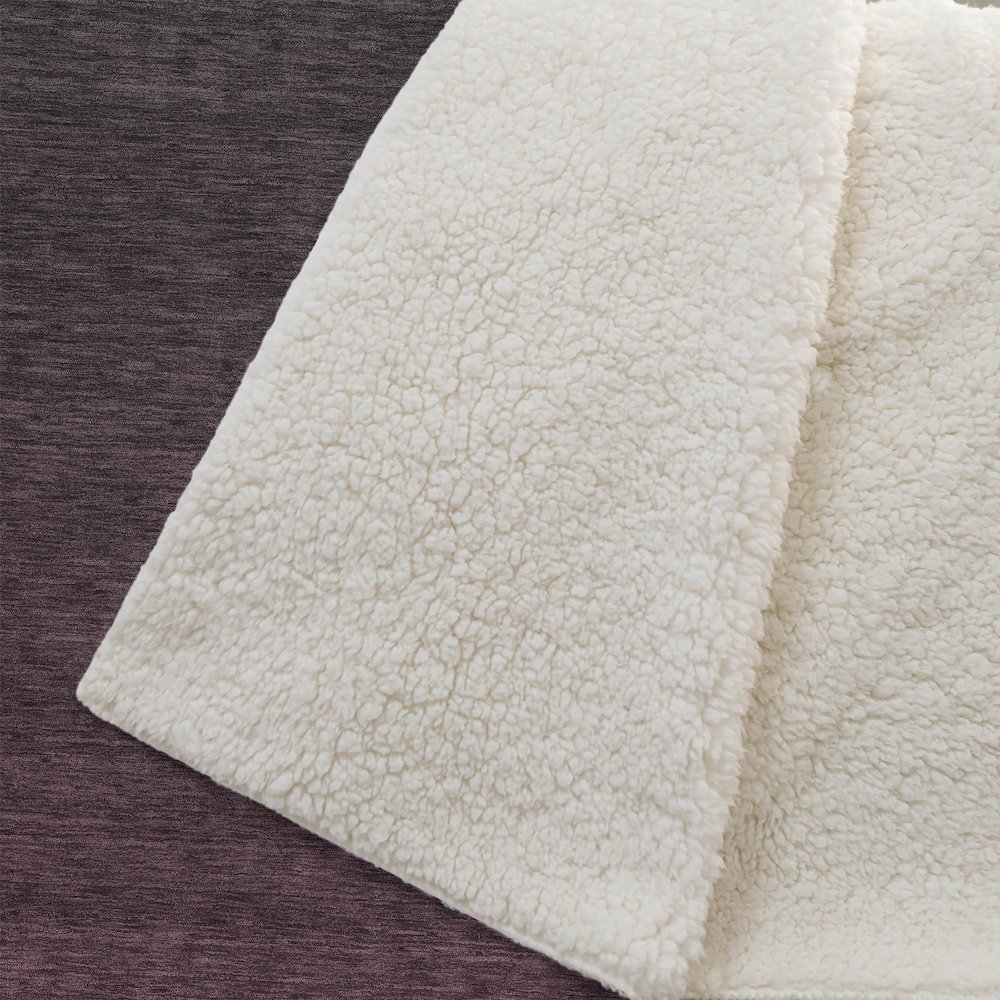 Premium Machine Washable ASB844 Merlot 50" x 70" Sherpa Throw Blanket. Picture 2