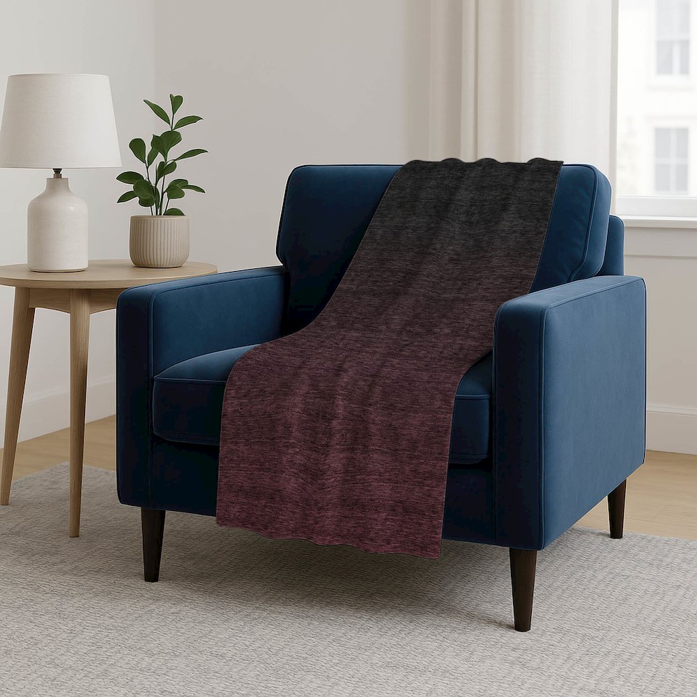 Premium Machine Washable ASB844 Merlot 50" x 70" Sherpa Throw Blanket. Picture 5