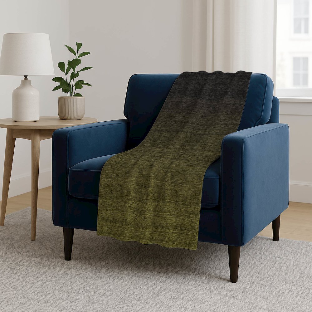 Premium Machine Washable ASB844 Olive 50" x 70" Sherpa Throw Blanket. Picture 5