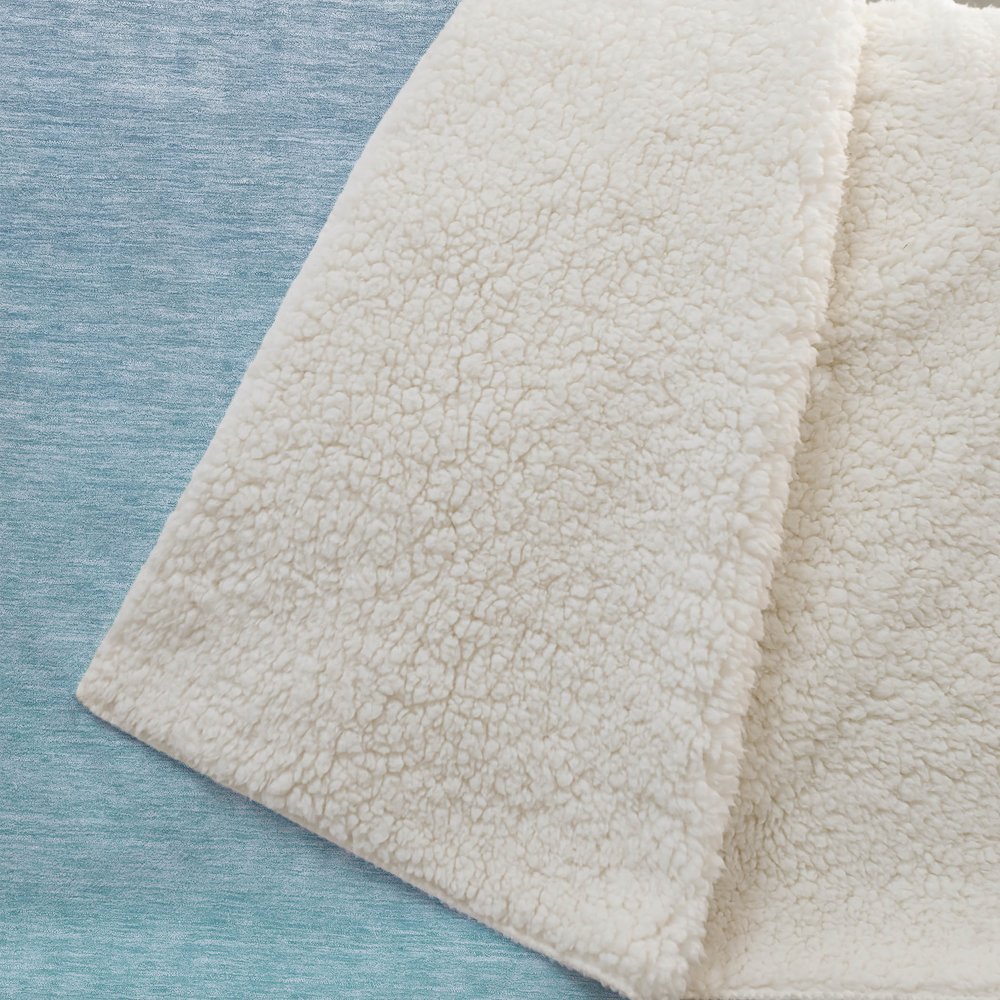 Premium Machine Washable ASB845 Sky 50" x 70" Sherpa Throw Blanket. Picture 2