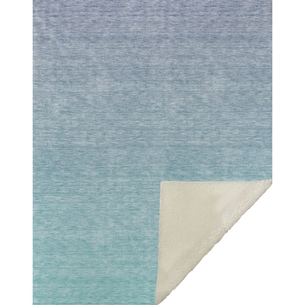Premium Machine Washable ASB845 Sky 50" x 70" Sherpa Throw Blanket. Picture 1