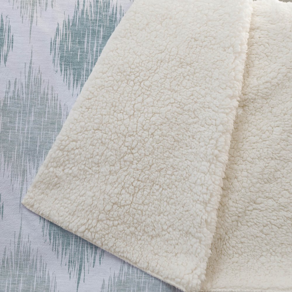 Premium Machine Washable ASB848 Aqua 50" x 70" Sherpa Throw Blanket. Picture 2