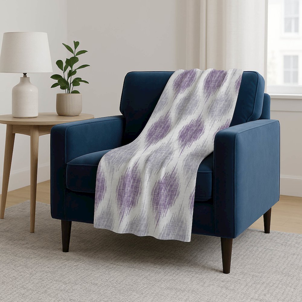 Premium Machine Washable ASB848 Lavender 50" x 70" Sherpa Throw Blanket. Picture 5