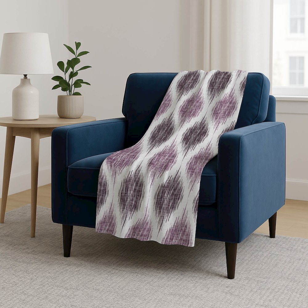 Premium Machine Washable ASB848 Purple 50" x 70" Sherpa Throw Blanket. Picture 5