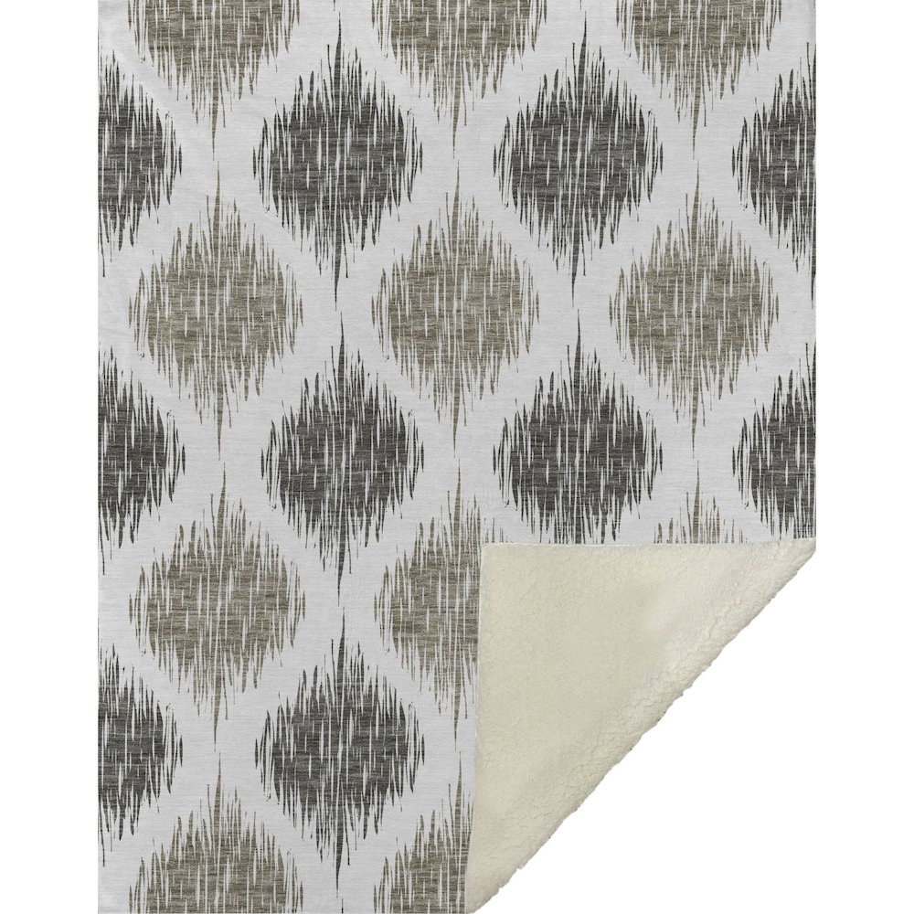 Premium Machine Washable ASB848 Taupe 50" x 70" Sherpa Throw Blanket. Picture 1